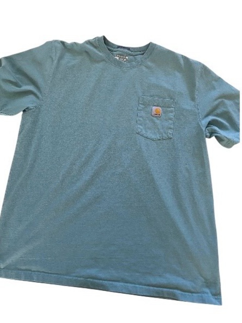 Carhartt Men’s Short-Sleeve Pocket Tee — Teal, loose fit XL